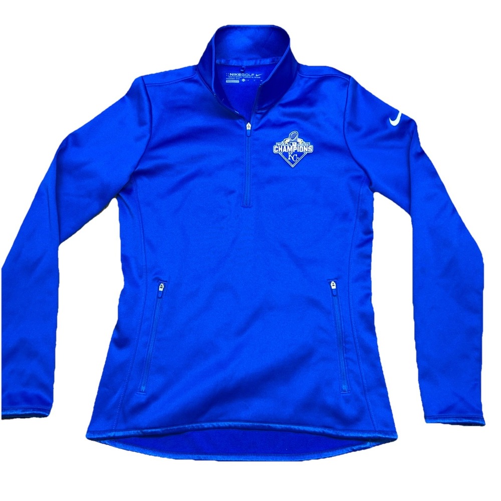 Nike Golf Therma Fit 2015 Kansas City Royals World Series Champion 1/4 Zip Small - Picture 2 of 9